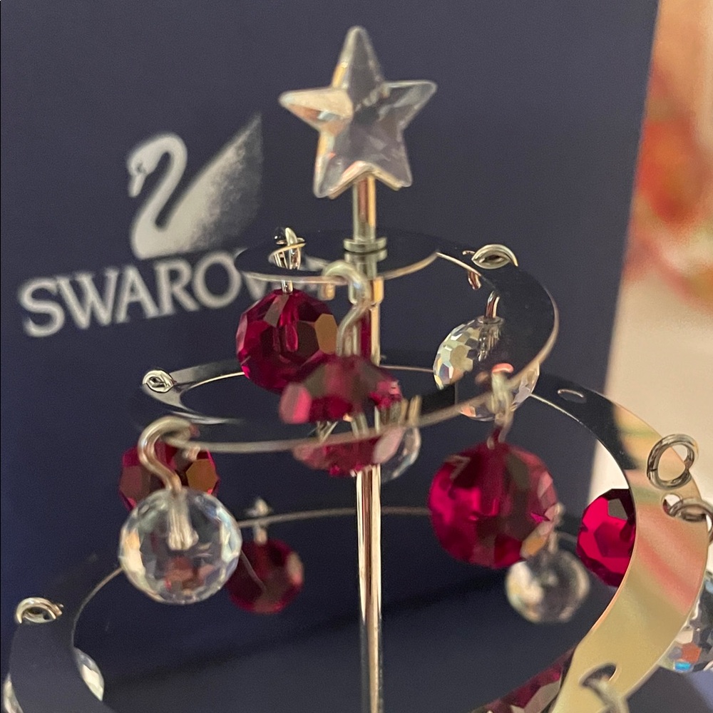 Swarovski Red and Clear Crystal Tree Figurine Prism Light Austria - Picture 3 of 9